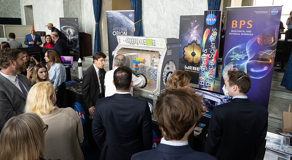 Attendees view exhibits during NASA’s Science Day on the Hill event, Wednesday, June 7, 2023, at the Rayburn House Office Building in Washington. Photo Credit: (NASA/Joel Kowsky)