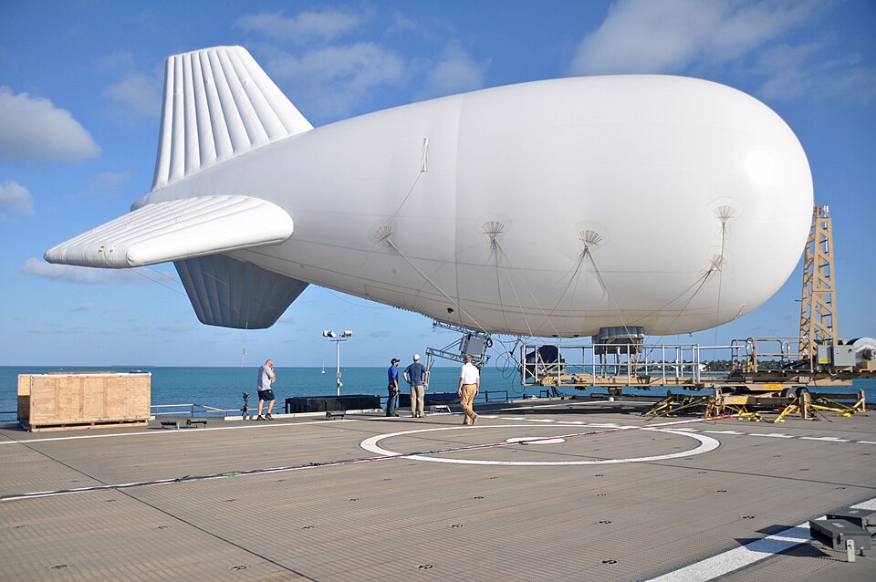 A TIF-25K tethered aerostat system is positioned on the high speed vessel Swift (HSV-2) at Naval Air Station Key West, Fla., April 23, 2013, before being tested at sea for future Operation Martillo missions. Martillo is a joint, interagency and multinational collaborative effort to deny transnationa