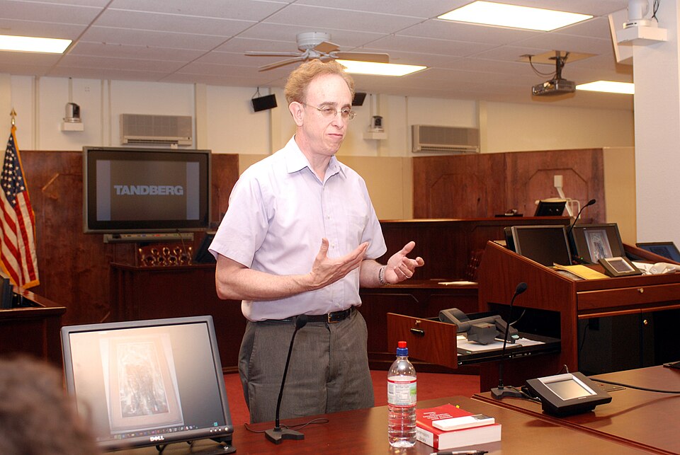 Frederic Lederer, director of the Center for Legal and Court Technology, at William and Mary Law School in Va., discusses new state-of-the-art audio &amp; video technology recently installed in the Guantanamo Office of Military Commissions courtroom. The technology enables this courtroom to function