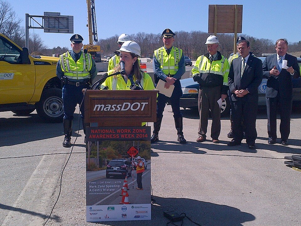 MassDOT Secretary &amp; CEO Richard A. Davey joined his team from the MassDOT Highway Division, the Massachusetts State Police, elected officials, the Federal Highway Administration, the National Highway Traffic Safety Administration and members of the construction industry to implore motorists to s