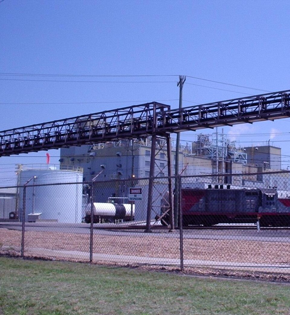 BASF Chemical Plant Portsmouth Site in the West Norfolk area of Portsmouth, Virginia, United States. The plant is served by the Commonwealth Railway.