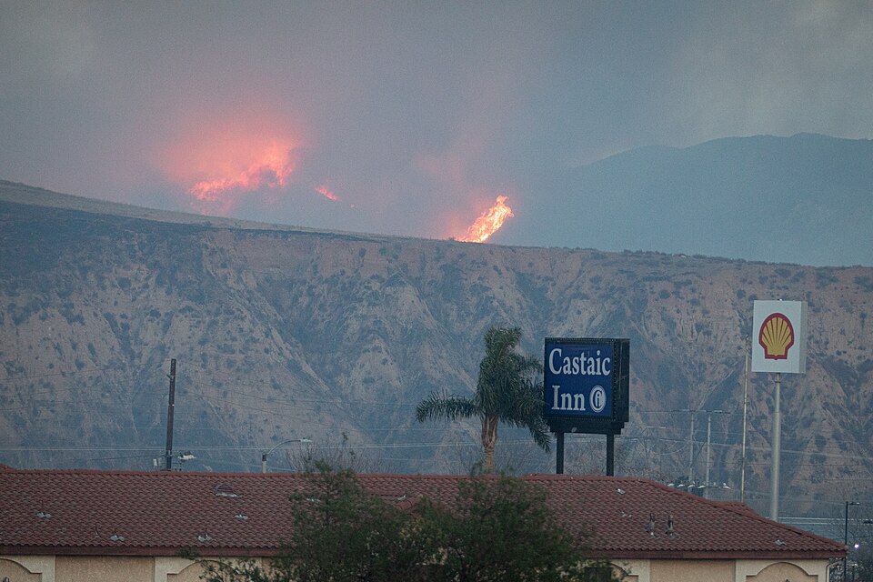 The Hughes Fire burns just outside of Castaic, CA, January 22. As of January 27, 2025, firefighters have successfully held the fire at 10,425 acres and brought containment up to 98%. The Hughes fire is just one of many wildfires that have affected the Southern California area in the past few weeks, 