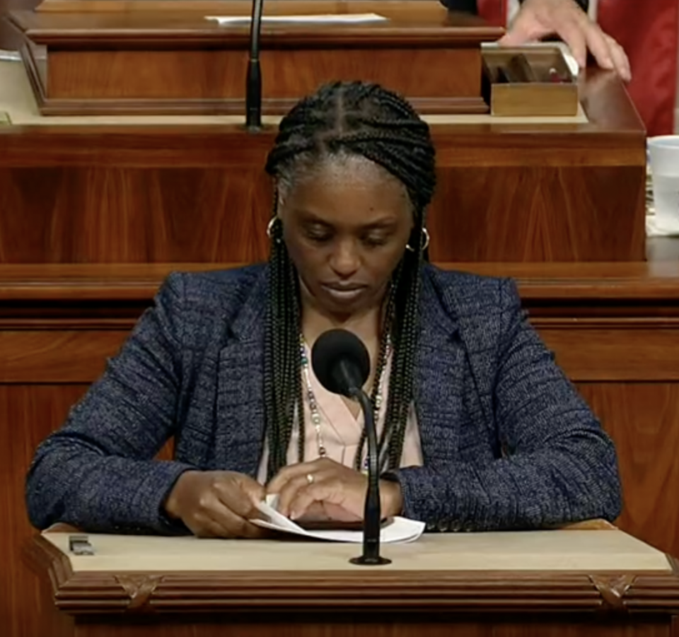 Tylease  tallying votes during the October 25th vote for Speaker of the House of Representatives.