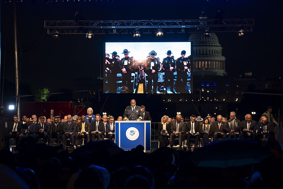 Department of Homeland Security (DHS) Deputy Secretary Troy Edgar attends the VIP reception and the National Law Enforcement Officers Memorial Fund 37th Annual Candlelight Vigil honoring law enforcement officers fallen in the line of duty at the National Mall in Washington D.C., May 13, 2025. (DHS p