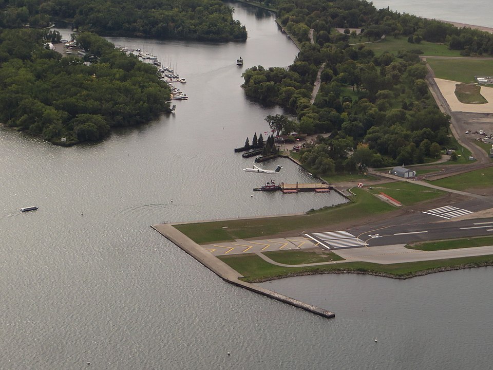 Billy Bishop Toronto City Airport is a small regional airport located on the Toronto Islands in Toronto, Ontario, Canada. The airport is often referred to as the Toronto Island Airport and was previously known as Port George VI Island Airport and Toronto City Centre Airport. The airport's name honou