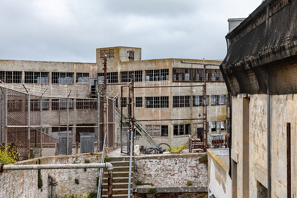 Model Industries Building, Alcatraz Island, San Francisco, California, USAAlcatraz, the rocky island in San Francisco Bay, transformed from a strategic military base to the most notorious maximum security prison in the United States. Originally designated as a military fort to secure the gold rush t