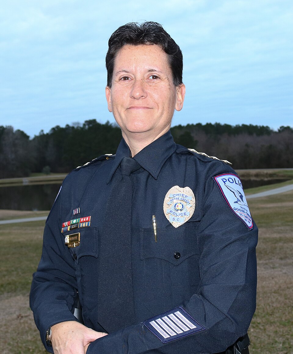 LJ Roscoe is the first female Chief of Police for the City of Goose Creek, in South Carolina.