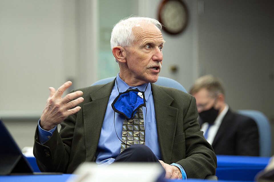 Dr. Jay Butler speaks during a simulation exercise at Operation Warp Speed headquarters in Washington, D.C. Nov. 13, 2020. Butler is a designated representative from the national nonprofit organization Association of State and Territorial Health Officials. Operation Warp Speed is an effort by severa
