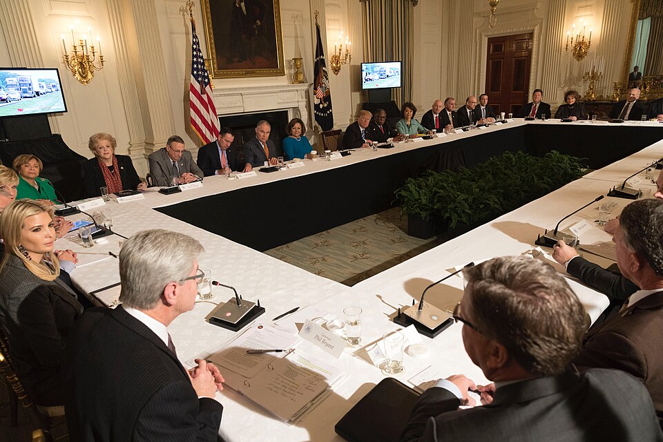 President Donald J. Trump at a meeting, February 12, 2018.