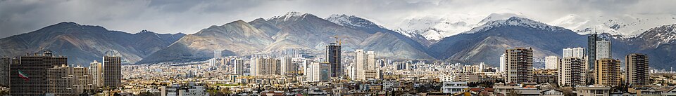 A panorama picture of north of tehran in a clean day after a rain