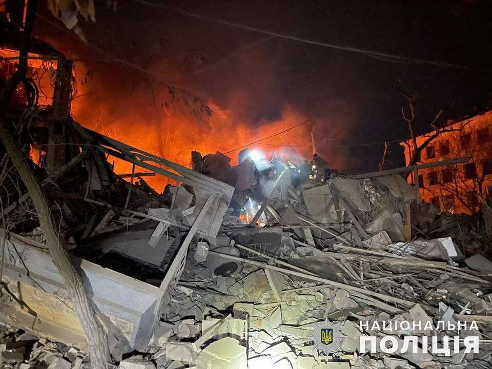 Residential building in Kramatorsk (Donetsk region of Ukraine) after Russian strike with Iskander-K 