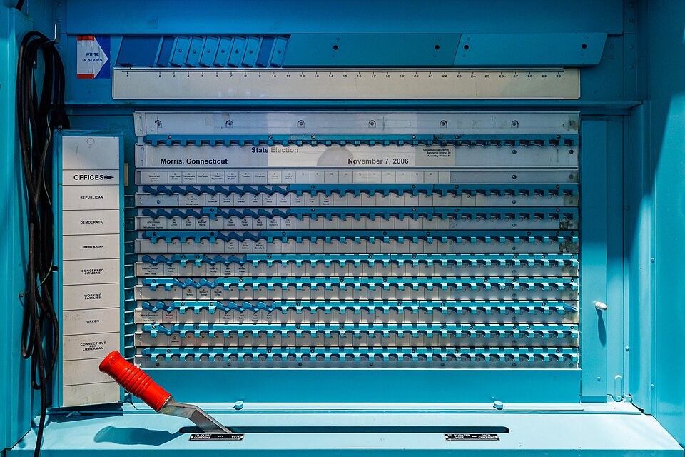 Example voting booth Inside the Old State House, Hartford Connecticut