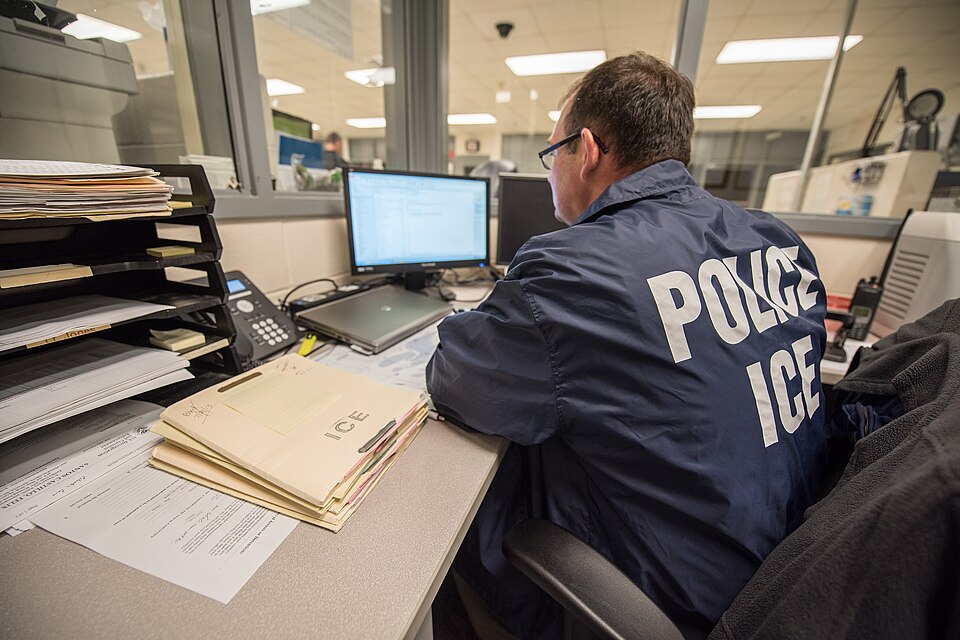 An ICE ERO officer monitors a detention facility in Buffalo, NY.