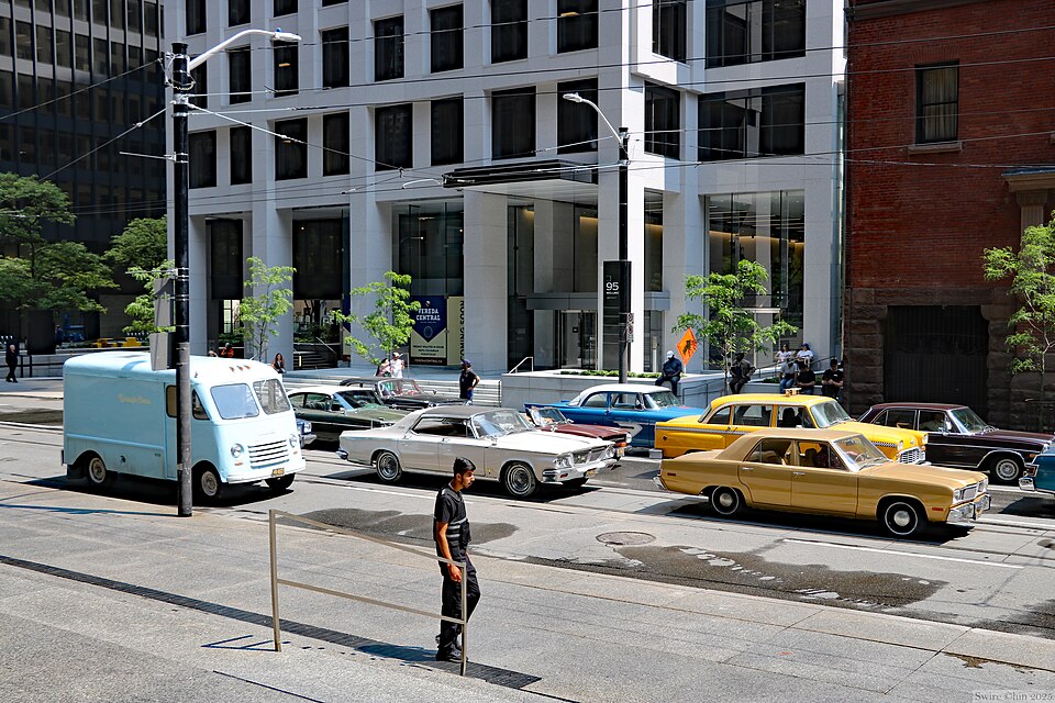 Posting more photos of the filming of 2025 movie "Radical", which is about a disability/ accessibility activist Judy Heumann's life in the 1970s. Toronto is "New York".
People outside of Canada or Hollywood might not know that Toronto is a major filming hub in North America. As a matter of fact, Tor