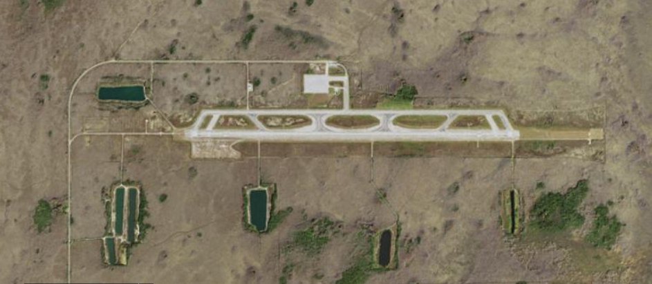 National Map view of the airport using the NAIP Plus overlay. Scale 1:36,112