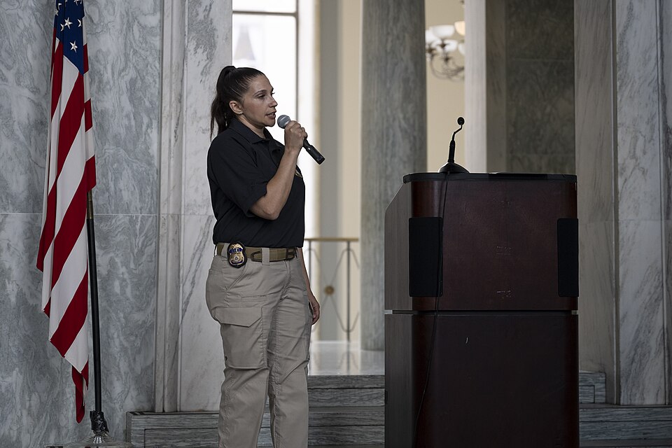 WASHINGTON (July 10, 2024) Working canines and their handlers from multiple Department of Homeland Security Agencies, participate in a DHS Working Canine Showcase on the Hill, at the Rayburn House Office Building in Washington, D.C. (DHS photo by Mikaela McGee)