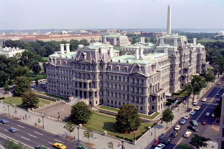 The Old Executive Office Building in 1981, during the administration of Ronald Reagan