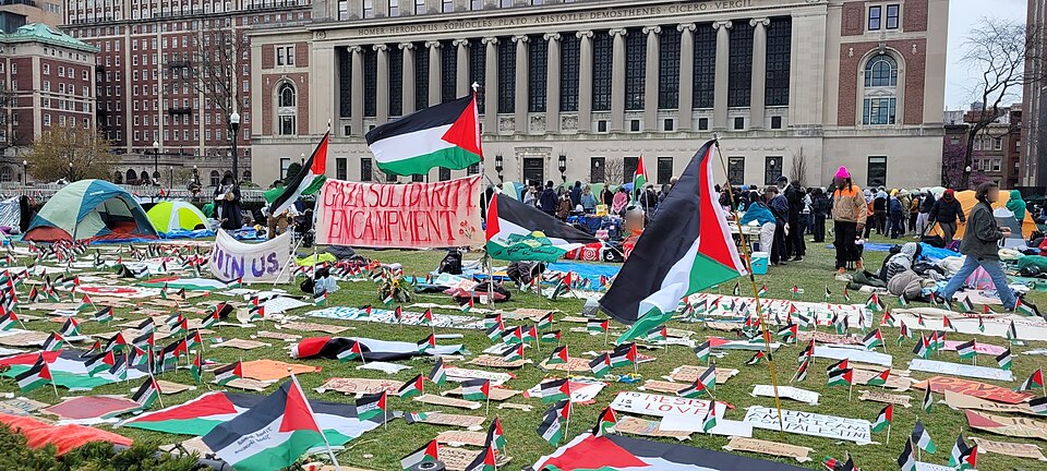 Scenes of the reinstated Gaza Solidarity Encampment at Columbia University on its fourth day.
