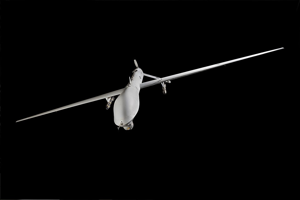 Satellite data link system, an Electro-optical/Infrared (EO/IR) stabilized gimbal containing two color video cameras and a forward looking infrared (FLIR) as well as synthetic aperture radar (SAR); The Predator can provide near real-time reconnaissance using a satellite data link system and perform 