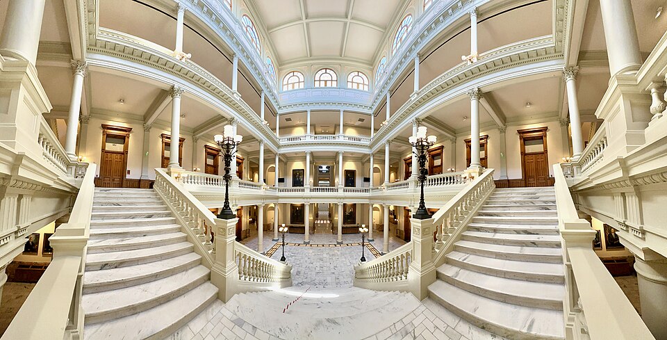 An atrium inside the Georgia State Capitol building.