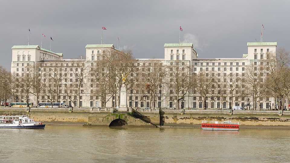 Ministry of Defence Main Building. London, UK.