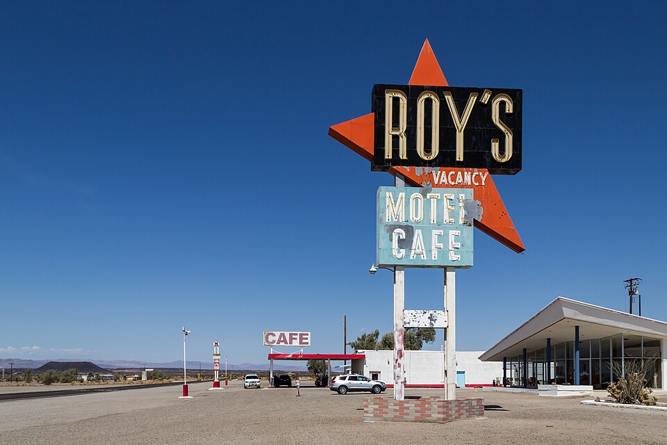 Roy’s Cafe &amp; Motel, Amboy, California, USAon the left the Historic Route 66 to Los Angeles