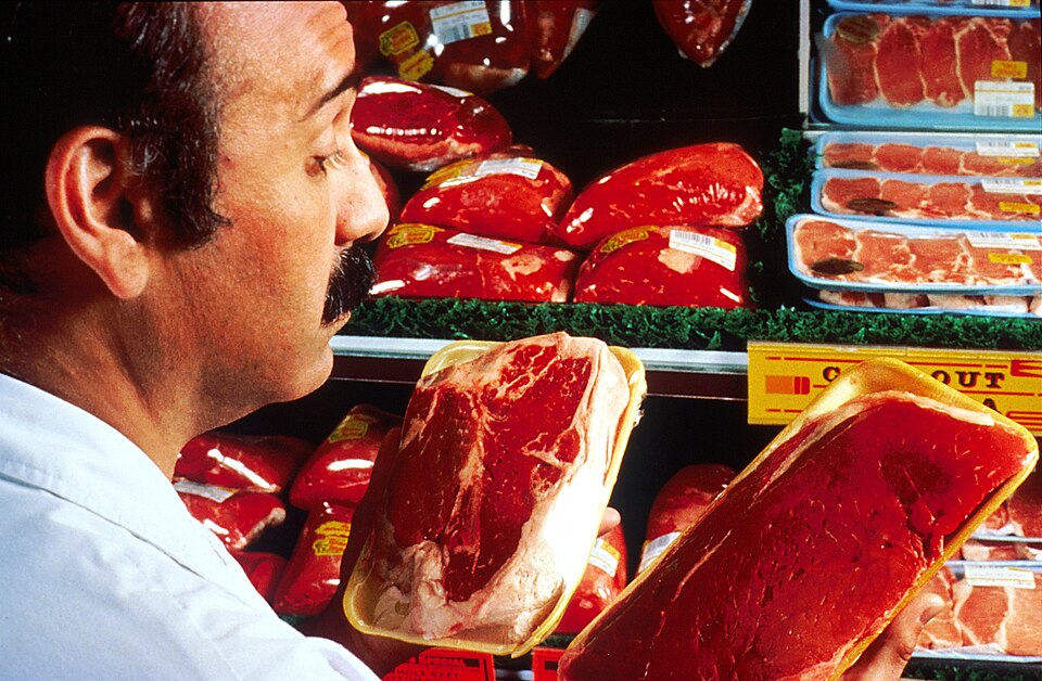 Title Man Grocery Shopping
Description A Caucasian man in the meat section of a grocery store, considers 2 cuts of red meat.
Topics/Categories  Food and Drink People -- Adult
Type Color, Photo
Source National Cancer Institute