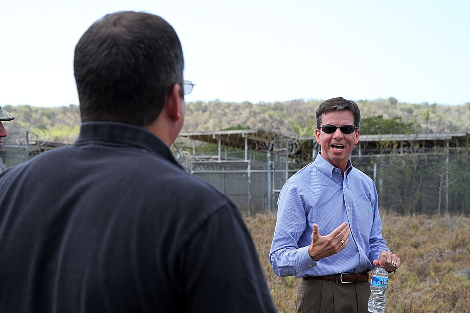 Former warden Terry Carrico visits abandoned Camp X-Ray eleven years later.