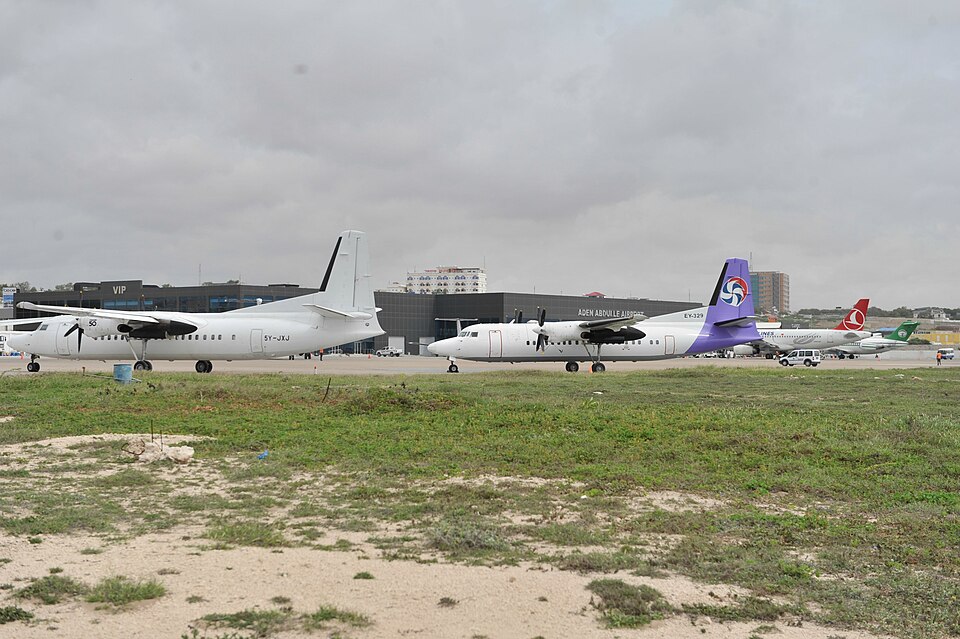 Airplanes are seen parked on the tarmac at Aden Abdulle International Airport in Mogadishu, Somalia, on October 27, 2015. UN Photo/ Omar Abdisalan