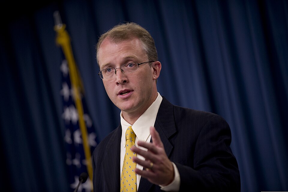 Pentagon Press Secretary George Little briefs reporters Sept. 4, 2012, in the Pentagon Press Briefing Room.