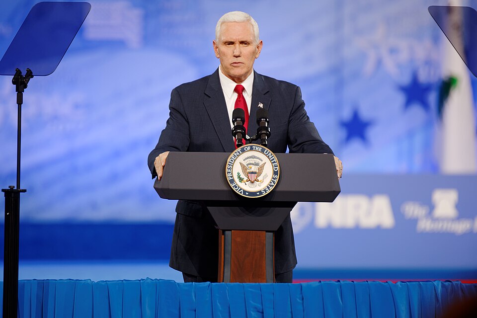 Michael Richard "Mike" Pence (born June 7, 1959) is an American politician and lawyer and the 48th Vice President of the United States. He previously served as the 50th Governor of Indiana from 2013 to 2017.
Born and raised in Columbus, Indiana, Pence graduated from Hanover College and earned a law 