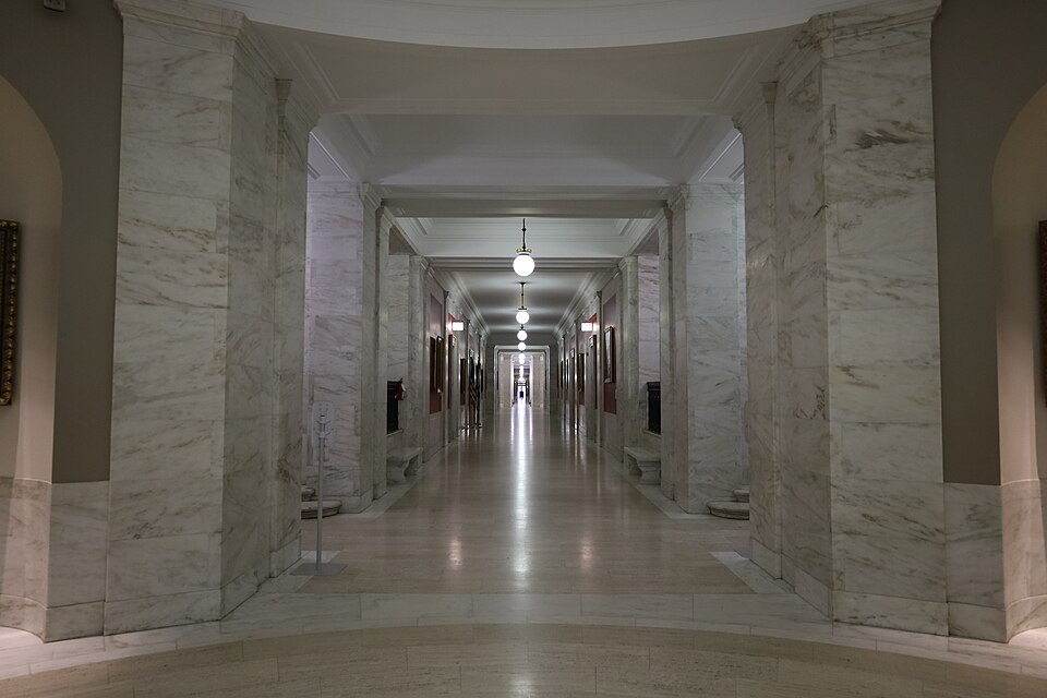 Interior of the West Virginia State Capitol in Charleston, West Virginia in 2021