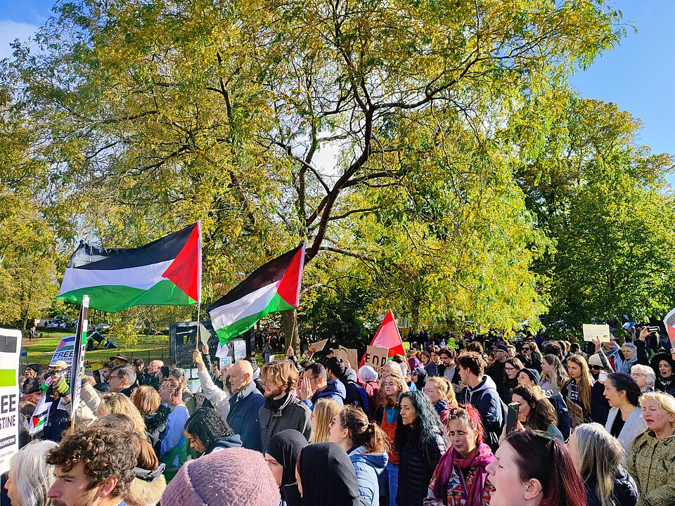 pro-Palestinian march in Exeter, England, November 4, 2023