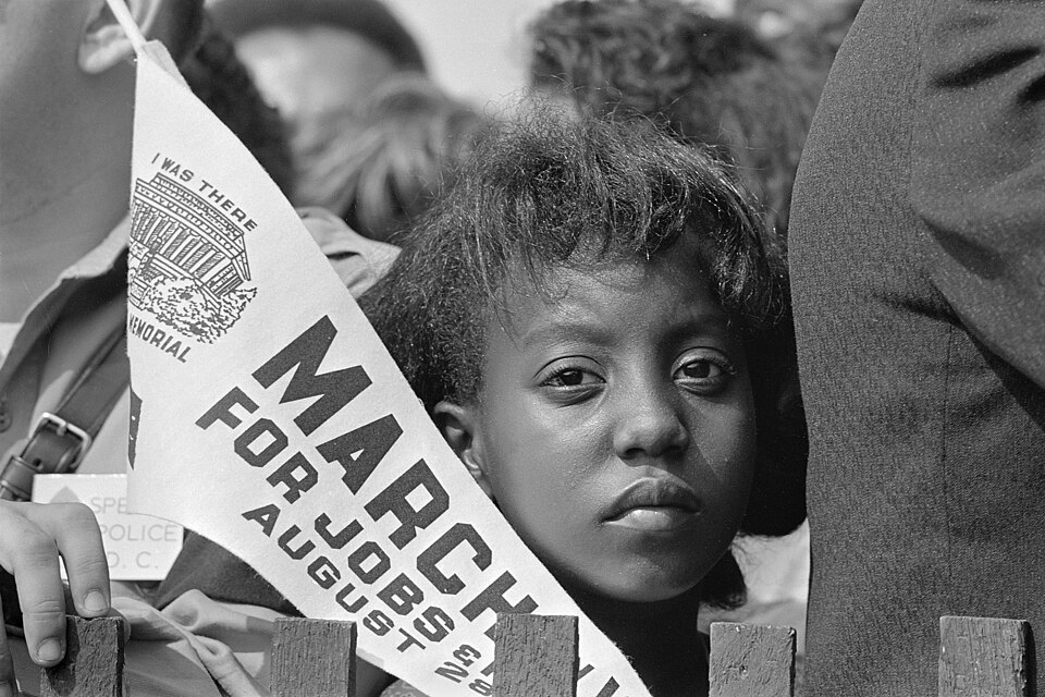 Edith Lee Payne, of Detroit, was a young marcher participating in the March on Washington for Jobs and Freedom at the Lincoln Memorial in Washington. The march coincided with her 12th birthday. — Rowland Scherman, Getty Images, Aug. 28, 1963.